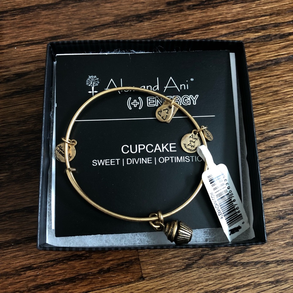 Alex and Ani gold cupcake bracelet